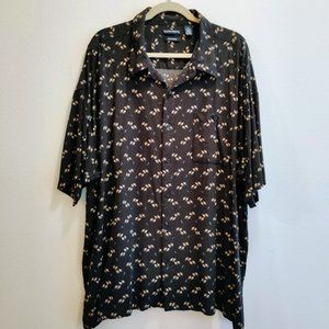 Knights Bridge Men’s Short Sleeve Shirt, Dress/Casual, Black, Sz 4X